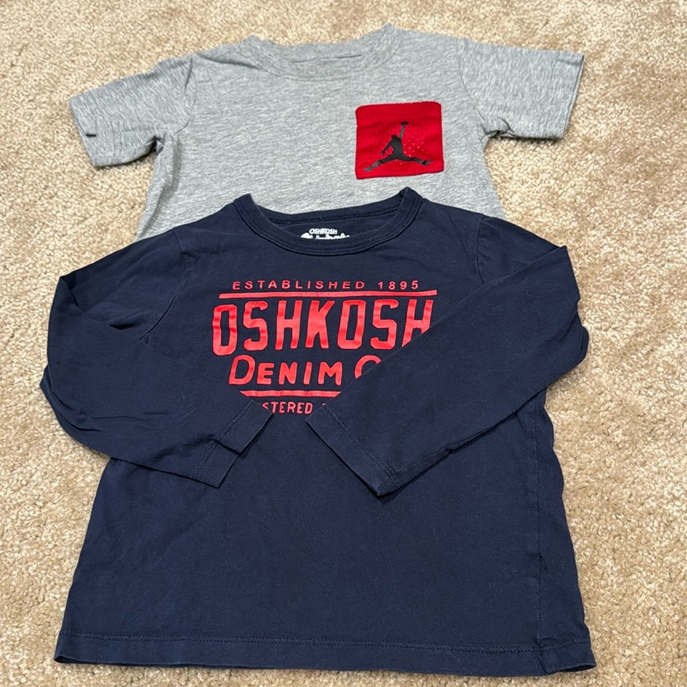 Bundle of Nike and OshKosh shirts